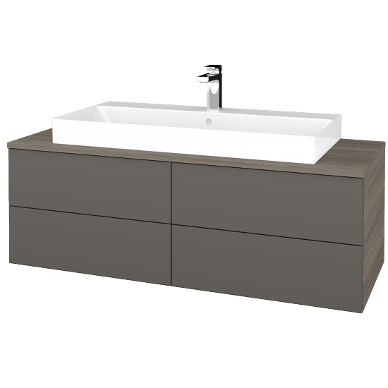 Umyvadlová skříňka MODULE SZZ4 120 umyvadlo Glance - D03 Cafe - N06 Lava - Ne