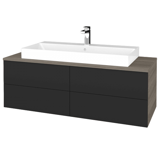 Koupelnová skříňka MODULE SZZ4 120 umyvadlo Glance - D03 Cafe - N03 Graphite - Ne