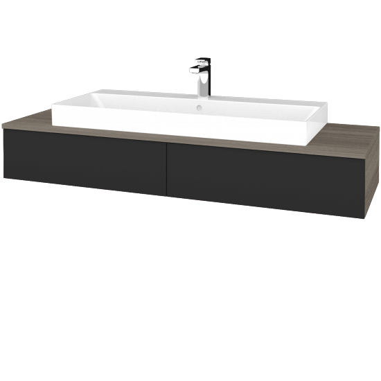 Umyvadlová skříňka MODULE SZZ2 140 (umyvadlo Glance) umyvadlo Glance - D03 Cafe - N03 Graphite - Ne