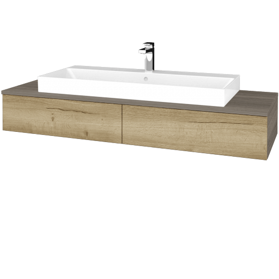 Umyvadlová skříňka MODULE SZZ2 140 (umyvadlo Glance) umyvadlo Glance - D03 Cafe - D26 Ontario - Ne