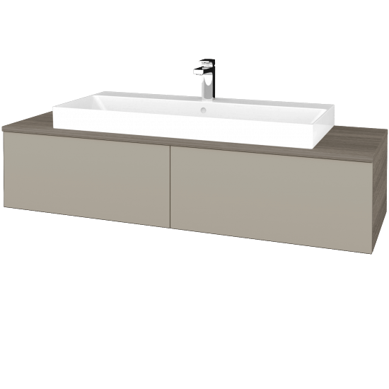Umyvadlová skříňka MODULE SZZ12 140 (umyvadlo Glance)  - D03 Cafe - L04 Béžová vysoký lesk - Ne