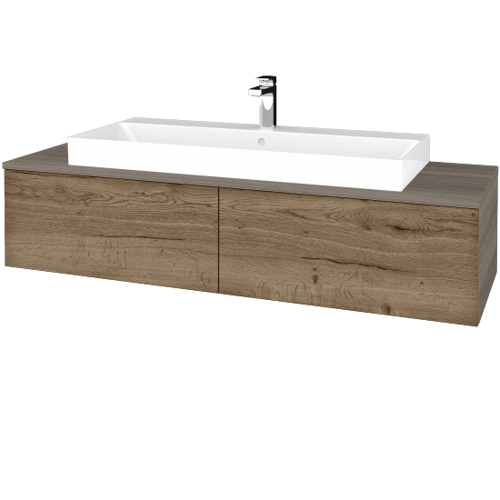 Umyvadlová skříňka MODULE SZZ12 140 (umyvadlo Glance)  - D03 Cafe - D21 Tobacco - Ne