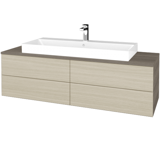 Umyvadlová skříňka MODULE SZZ4 140 umyvadlo Glance - D03 Cafe - D04 Dub - Ne