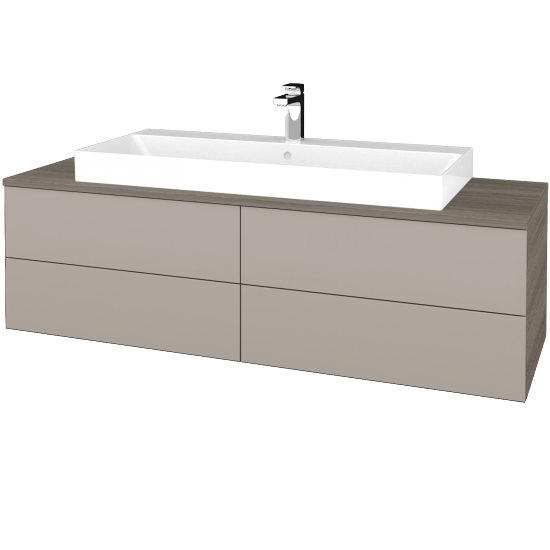 Umyvadlová skříňka MODULE SZZ4 140 umyvadlo Glance - D03 Cafe - N07 Stone - Ne