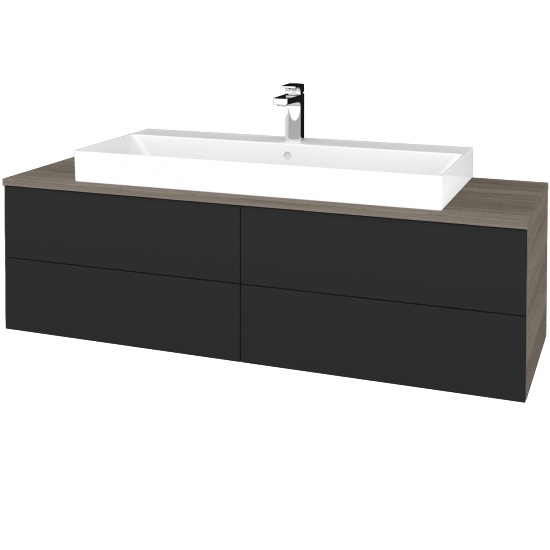 Umyvadlová skříňka MODULE SZZ4 140 umyvadlo Glance - D03 Cafe - N03 Graphite - Ne