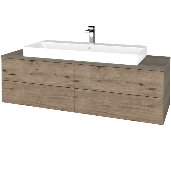 Umyvadlová skříňka MODULE SZZ4 140 umyvadlo Glance - D03 Cafe - D23 Herkules - Ne