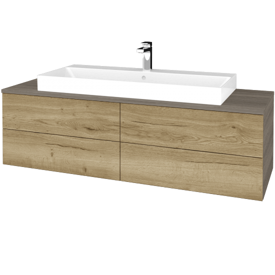 Umyvadlová skříňka MODULE SZZ4 140 umyvadlo Glance - D03 Cafe - D26 Ontario - Ne