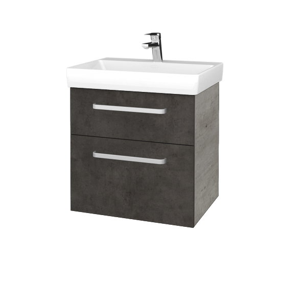 Umyvadlová skříňka PROJECT SZZ2 60  - D01 Beton - Úchytka T01 - D16 Beton tmavý