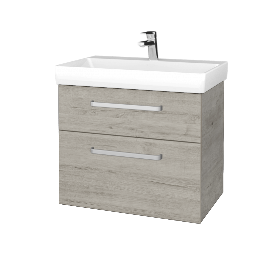 Umyvadlová skříňka PROJECT SZZ2 70  - D01 Beton - Úchytka T01 - D05 Oregon