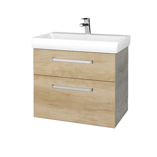 Umyvadlová skříňka PROJECT SZZ2 70  - D01 Beton - Úchytka T01 - D15 Nebraska