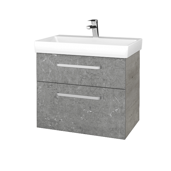 Umyvadlová skříňka PROJECT SZZ2 70  - D01 Beton - Úchytka T01 - D20 Galaxy