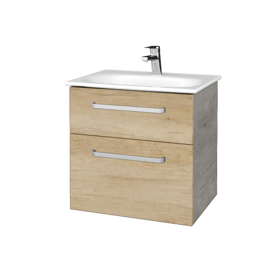 Umyvadlová skříňka PROJECT SZZ2 60  - D01 Beton - Úchytka T01 - D15 Nebraska