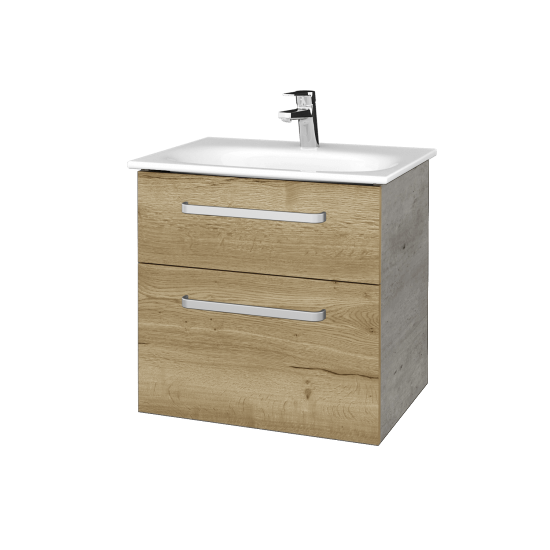 Umyvadlová skříňka PROJECT SZZ2 60  - D01 Beton - Úchytka T01 - D26 Ontario