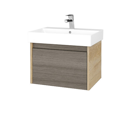 Umyvadlová skříňka BONO SZZ 60 (umyvadlo Glance)  - D15 Nebraska - D03 Cafe