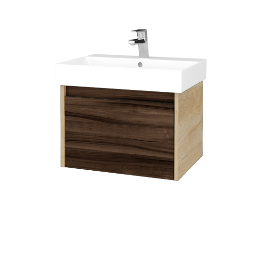 Umyvadlová skříňka BONO SZZ 60 (umyvadlo Glance)  - D15 Nebraska - D06 Ořech