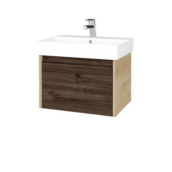 Umyvadlová skříňka BONO SZZ 60 (umyvadlo Glance)  - D15 Nebraska - Úchytka T33 - D25 Teak