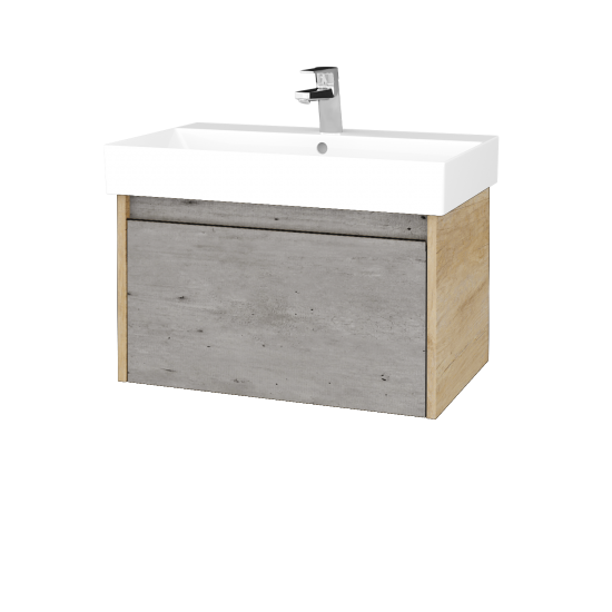 Umyvadlová skříňka BONO SZZ 70 (umyvadlo Glance)  - D15 Nebraska - D01 Beton