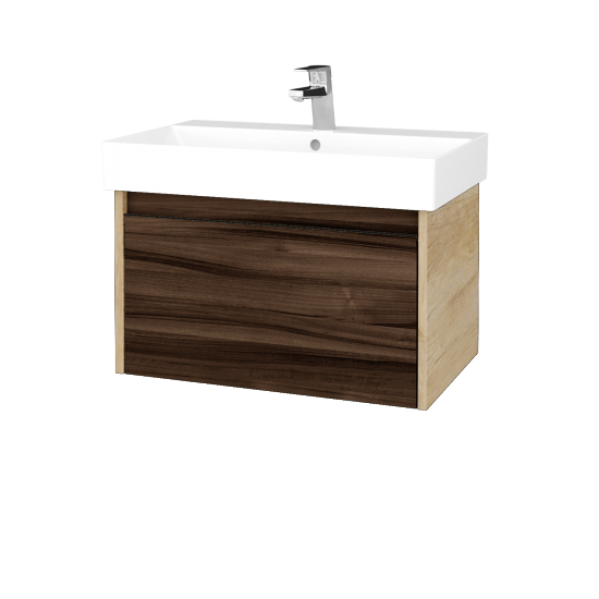 Umyvadlová skříňka BONO SZZ 70 (umyvadlo Glance)  - D15 Nebraska - D06 Ořech