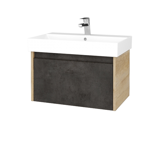 Umyvadlová skříňka BONO SZZ 70 (umyvadlo Glance)  - D15 Nebraska - D16 Beton tmavý