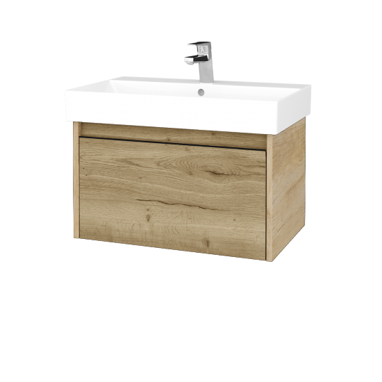 Umyvadlová skříňka BONO SZZ 70 (umyvadlo Glance)  - D15 Nebraska - Úchytka T33 - černá mat - D26 Ontario