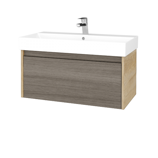 Umyvadlová skříňka BONO SZZ 85 (umyvadlo Glance)  - D15 Nebraska - D03 Cafe