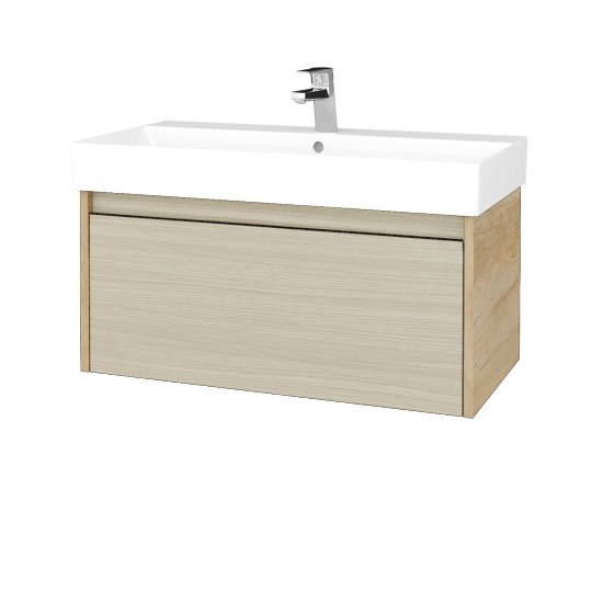 Umyvadlová skříňka BONO SZZ 85 (umyvadlo Glance)  - D15 Nebraska - D04 Dub