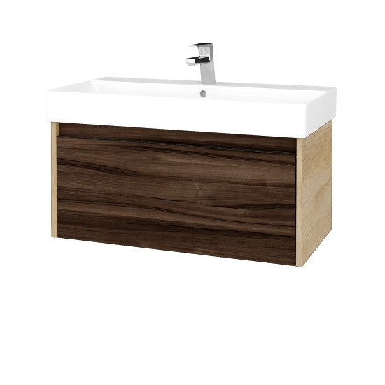 Umyvadlová skříňka BONO SZZ 85 (umyvadlo Glance)  - D15 Nebraska - D06 Ořech