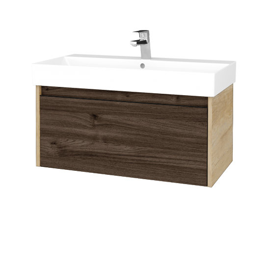 Umyvadlová skříňka BONO SZZ 85 (umyvadlo Glance)  - D15 Nebraska - Úchytka T33 - D25 Teak