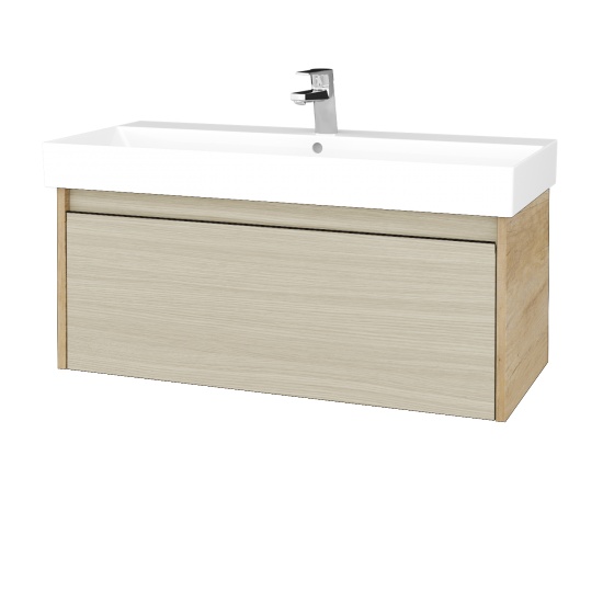 Umyvadlová skříňka BONO SZZ 100 (umyvadlo Glance)  - D15 Nebraska - D04 Dub