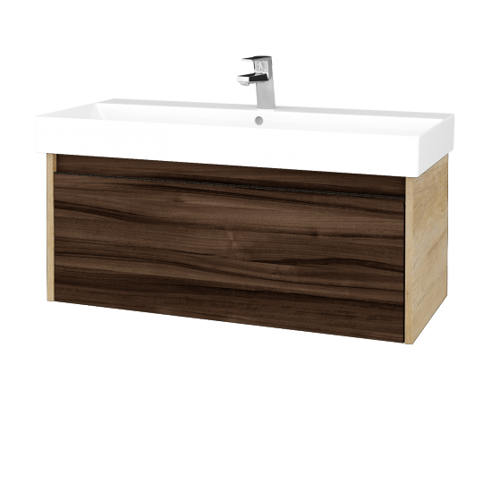 Umyvadlová skříňka BONO SZZ 100 (umyvadlo Glance)  - D15 Nebraska - D06 Ořech