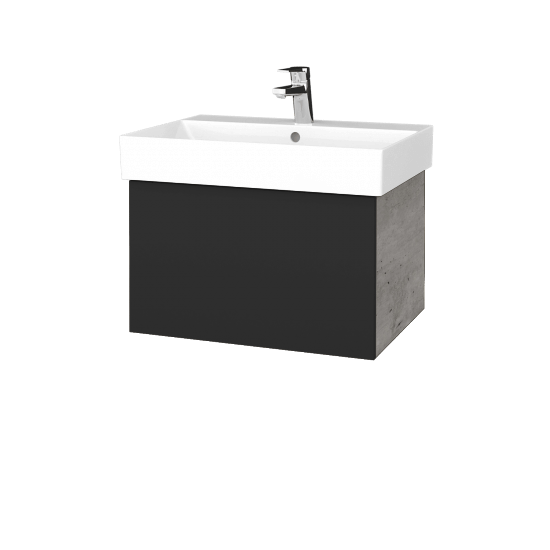 Kúpeľňová skrinka VARIANTE SZZ 60 umývadlo Glance - D01 Betón - N03 Graphite