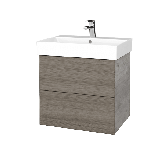 Umyvadlová skříňka VARIANTE SZZ2 60 umyvadlo Glance - D01 Beton - D03 Cafe
