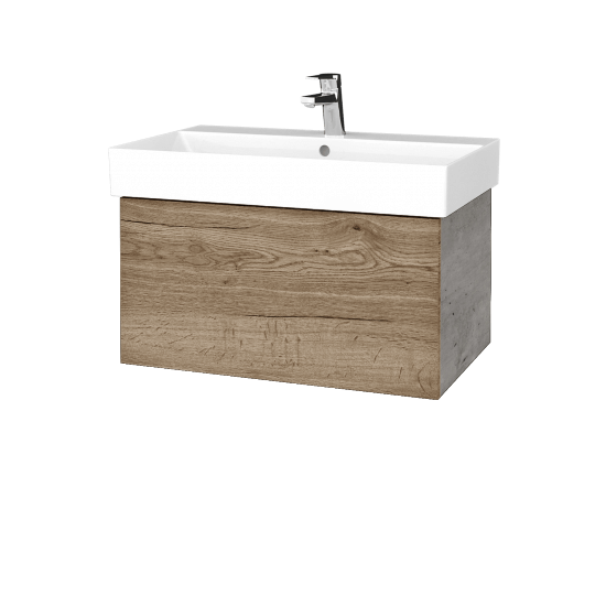 Umyvadlová skříňka VARIANTE SZZ 70 umyvadlo Glance - D01 Beton - D21 Tobacco