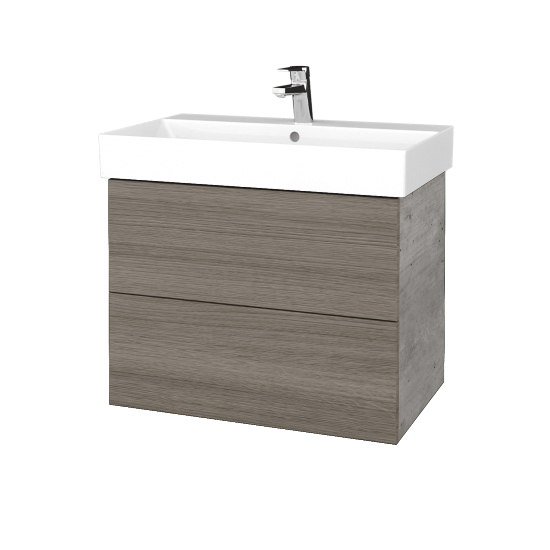 Umyvadlová skříňka VARIANTE SZZ2 70 umyvadlo Glance - D01 Beton - D03 Cafe