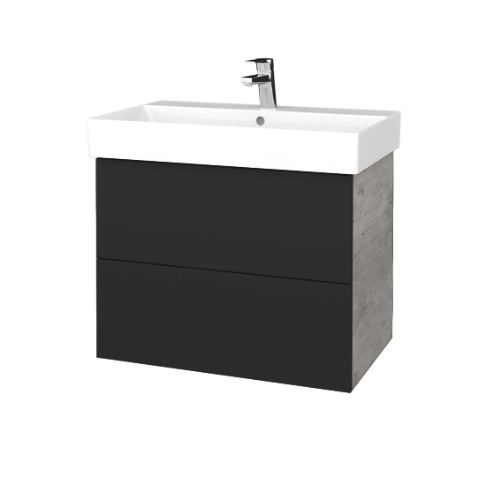 Umyvadlová skříňka VARIANTE SZZ2 70 umyvadlo Glance - D01 Beton - N03 Graphite