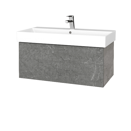 Umyvadlová skříňka VARIANTE SZZ 85 umyvadlo Glance - D01 Beton - D20 Galaxy