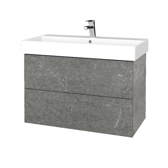 Umyvadlová skříňka VARIANTE SZZ2 85 umyvadlo Glance - D01 Beton - D20 Galaxy