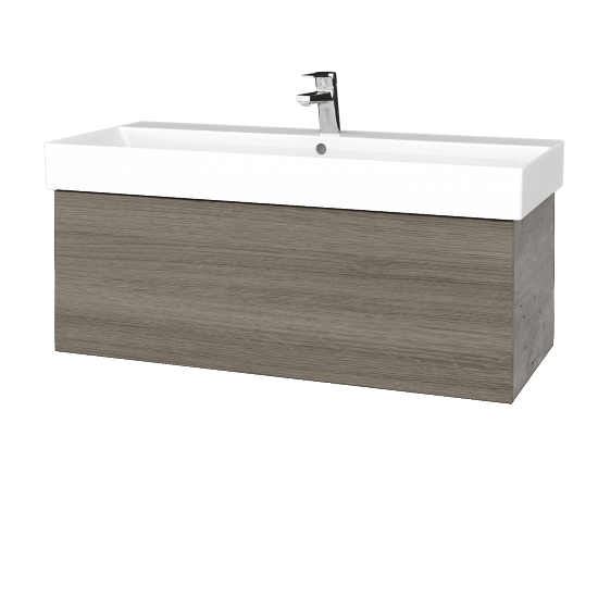 Umyvadlová skříňka VARIANTE SZZ 100 umyvadlo Glance - D01 Beton - D03 Cafe