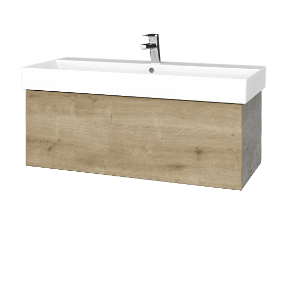 Umyvadlová skříňka VARIANTE SZZ 100 umyvadlo Glance - D01 Beton - D09 Arlington