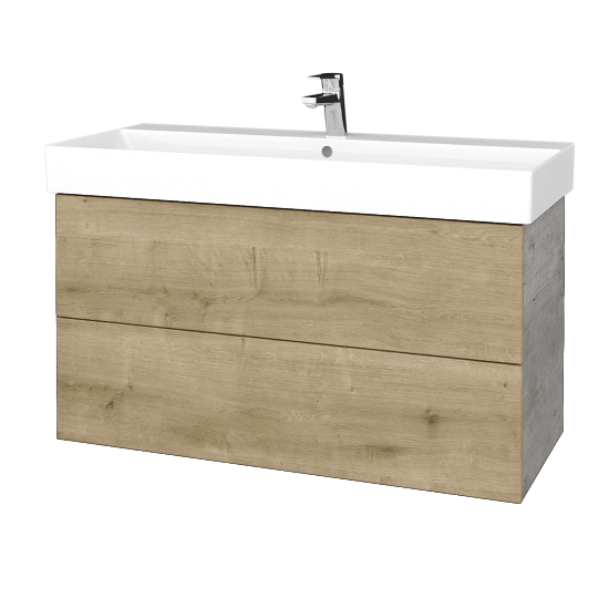 Umyvadlová skříňka VARIANTE SZZ2 100 umyvadlo Glance - D01 Beton - D09 Arlington