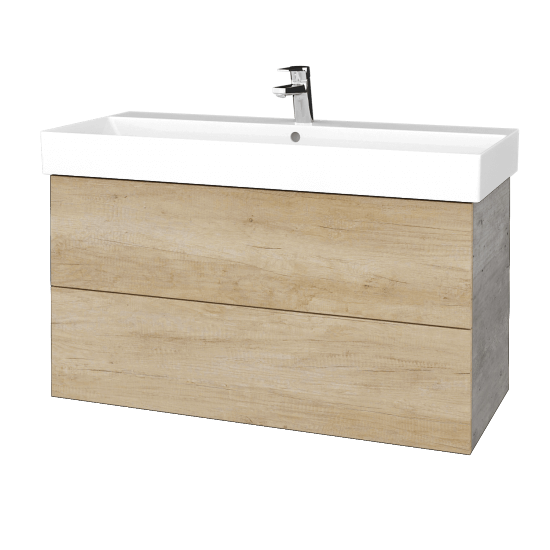 Umyvadlová skříňka VARIANTE SZZ2 100 umyvadlo Glance - D01 Beton - D15 Nebraska