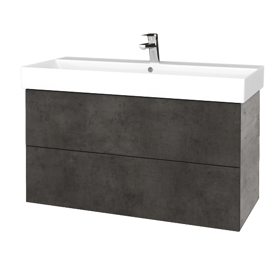 Umyvadlová skříňka VARIANTE SZZ2 100 umyvadlo Glance - D01 Beton - D16 Beton tmavý