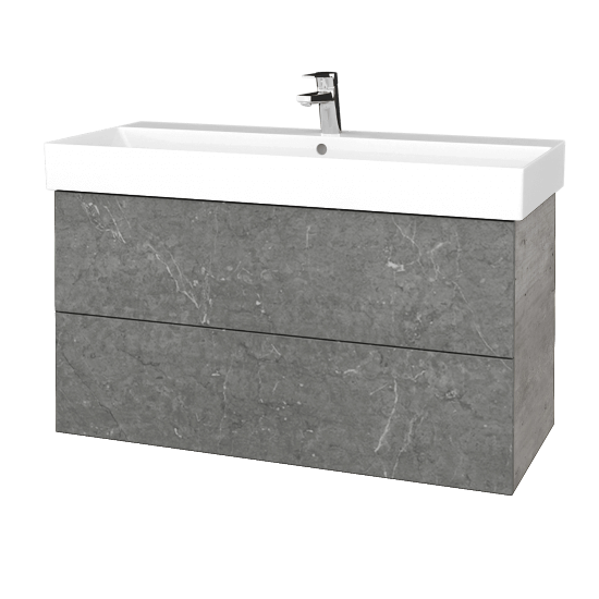 Umyvadlová skříňka VARIANTE SZZ2 100 umyvadlo Glance - D01 Beton - D20 Galaxy