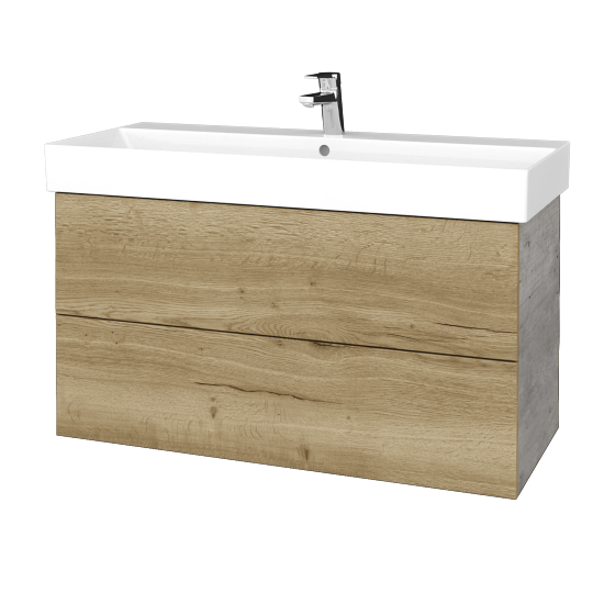 Umyvadlová skříňka VARIANTE SZZ2 100 umyvadlo Glance - D01 Beton - D26 Ontario