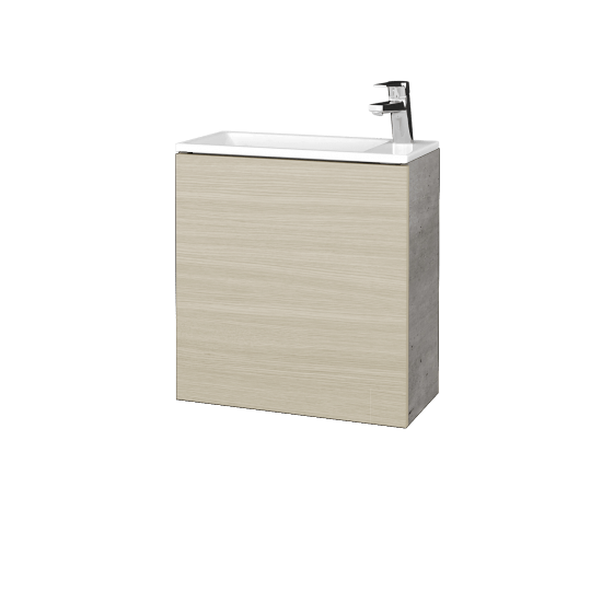 Koupelnová skříňka VARIANTE SZD 50 umyvadlo Zoom - D01 Beton - D04 Dub - Levé
