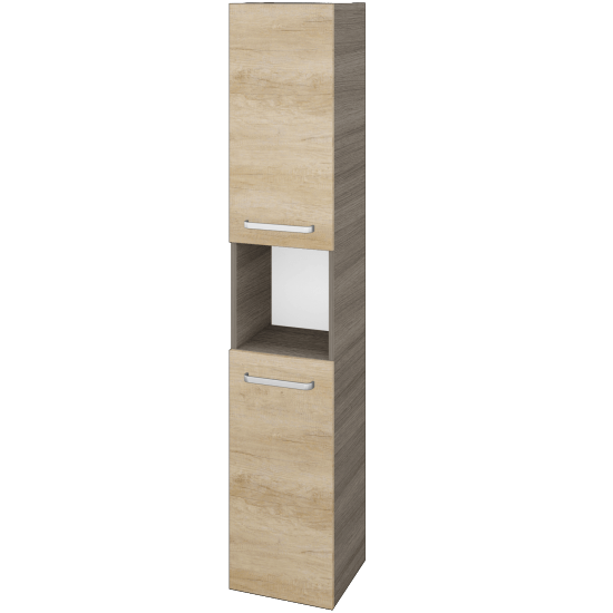 Vysoká skříň DOS SVD2O 35  - D03 Cafe - Úchytka T01 - D15 Nebraska - Levé