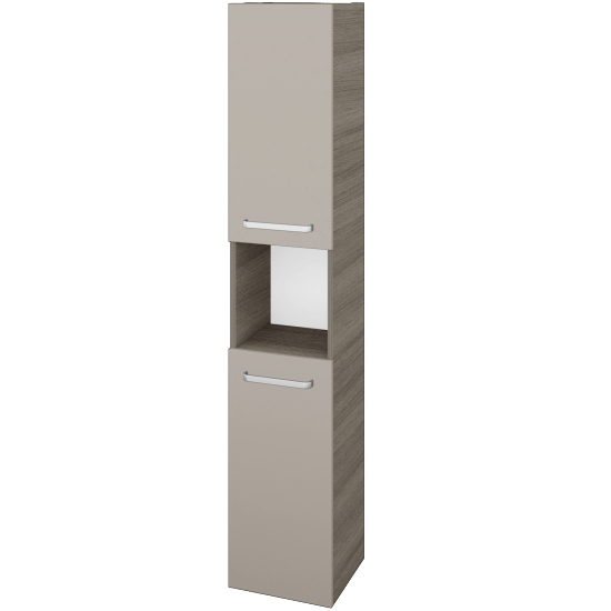 Vysoká skříň DOS SVD2O 35  - D03 Cafe - Úchytka T01 - N07 Stone - Levé