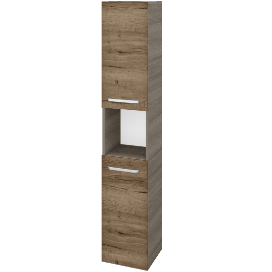 Vysoká skříň DOS SVD2O 35  - D03 Cafe - Úchytka T01 - D21 Tobacco - Levé
