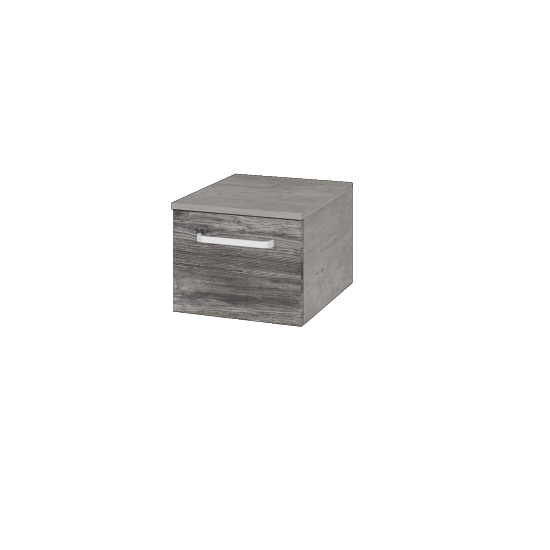 Niedriger Schrank UNI SNZ1 40  - D01 Beton - Griffes T01 - D10 Kiefer Jackson