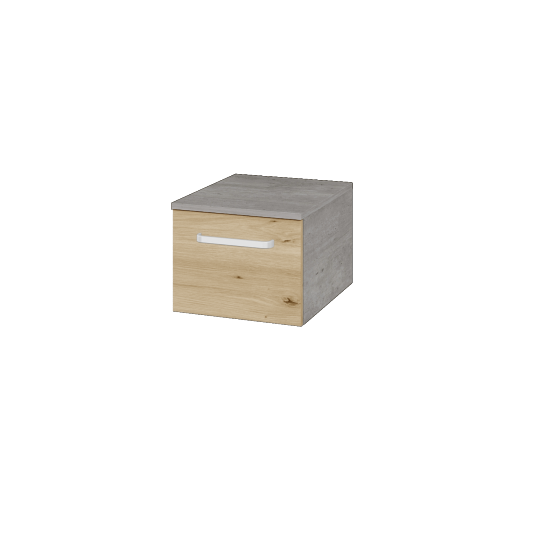 Nízká skříňka DOS SNZ1 40  - D01 Beton - Úchytka T01 - D22 Karamel